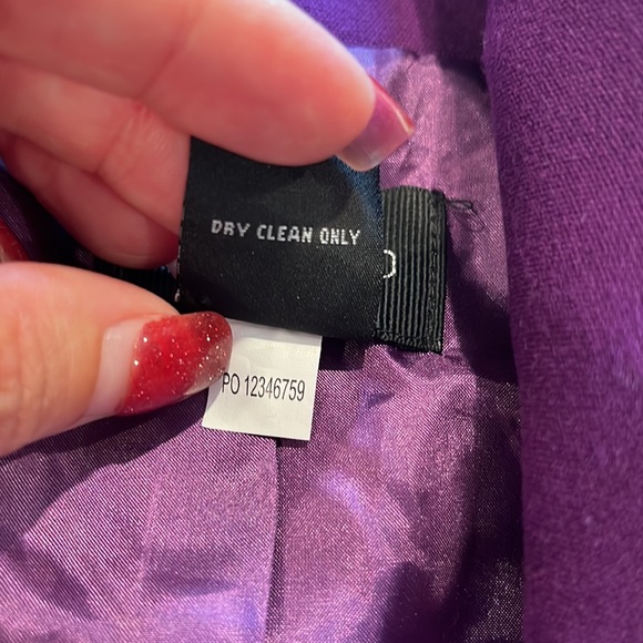 EUC Focus 2000 purple lined hidden button blazer - Picture 8 of 15